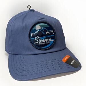 SIMMS FISHING- Double Haul Neptune Blue PATCH HAT Cap